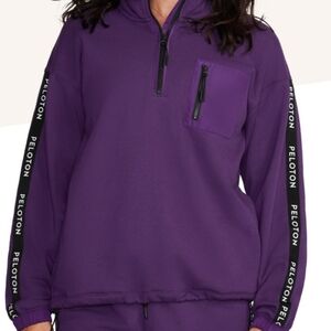 Peloton Purple Activewear Training Quarter-Zip Pullover With Draw Strings